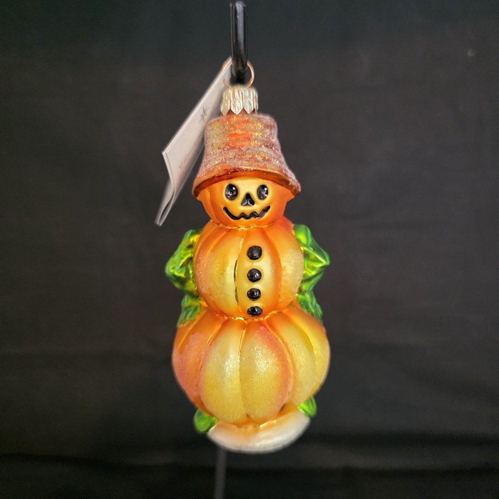 VTG 1999 Christopher Radko Leader of the Patch Jr Pumpkin Halloween Ornament